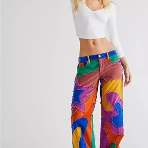 Free People Fabulous Funky Supernova Cord Jeans